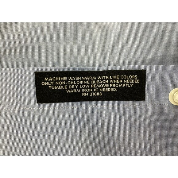 Jos. A. Bank Men’s 16-32 Blue Tailored Fit Traveler Dress Shirt Long Sleeve - Picture 6 of 8